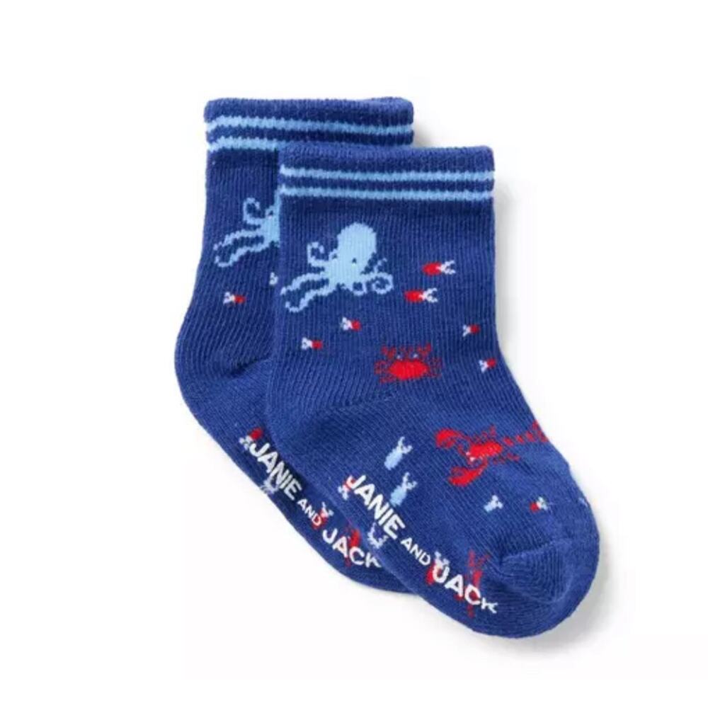 Janie and Jack NWT Baby Ocean Animals Sock. 3-6 Months